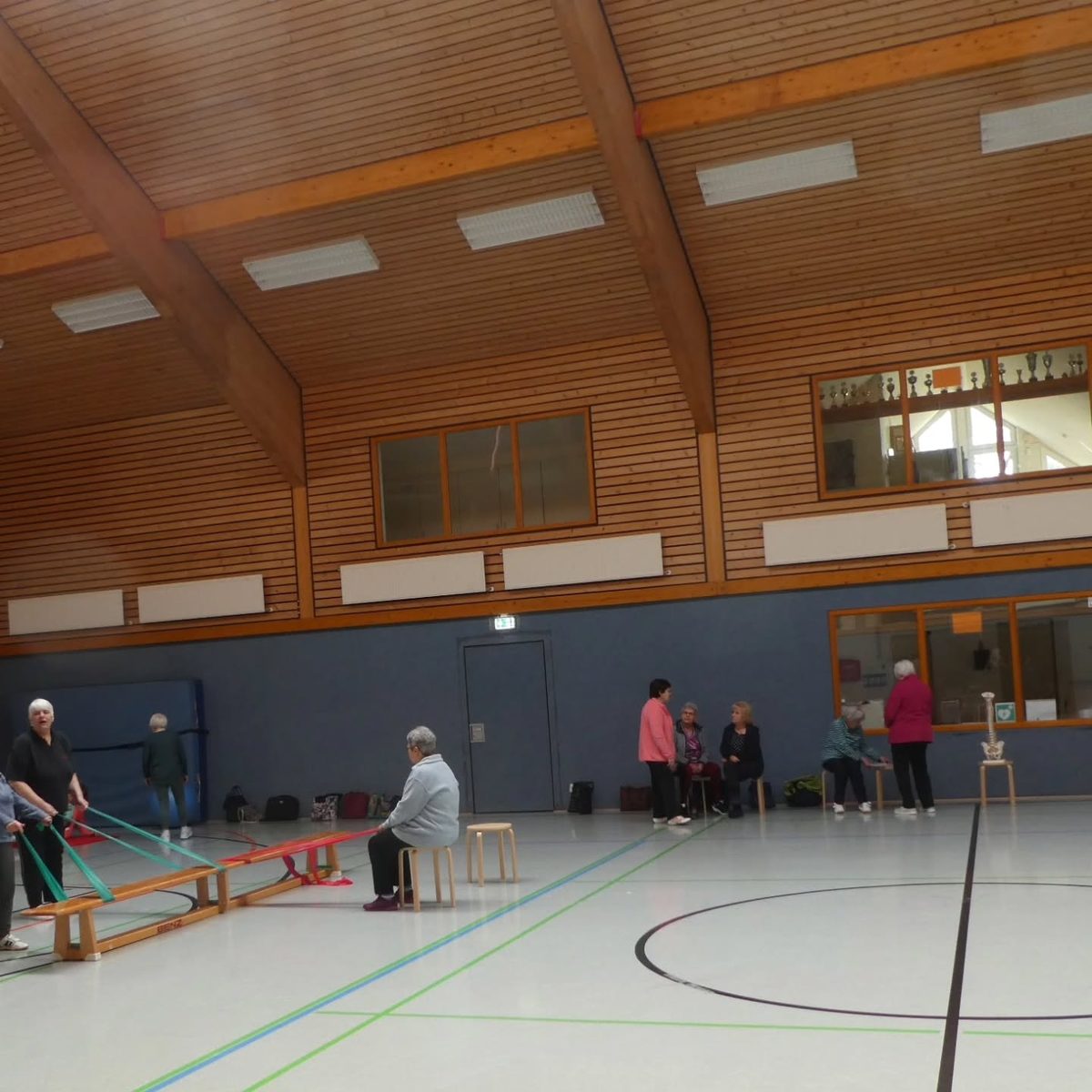 Gesundheitssport des TuS Mulmshorn — gemeinsames Training in der Sporthalle